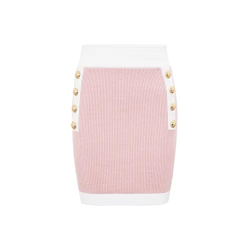 BALMAIN Casual Short Skirts Women's Light Pink