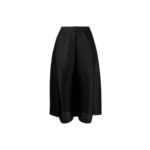 PLEATS PLEASE ISSEY MIYAKE Casual Long Skirts Women's Black