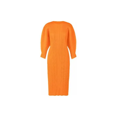 PLEATS PLEASE ISSEY MIYAKE Long-Sleeved Dresses Women's Orange