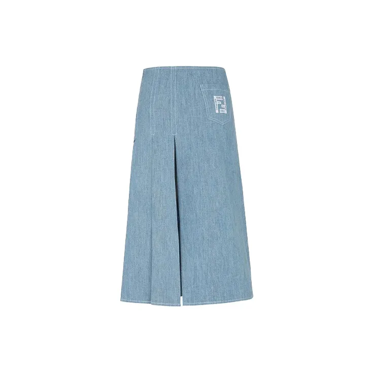 FENDI Casual Long Skirts Women's Light Blue-1