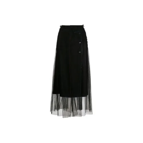 Maison Margiela Casual Long Skirts Women's Black