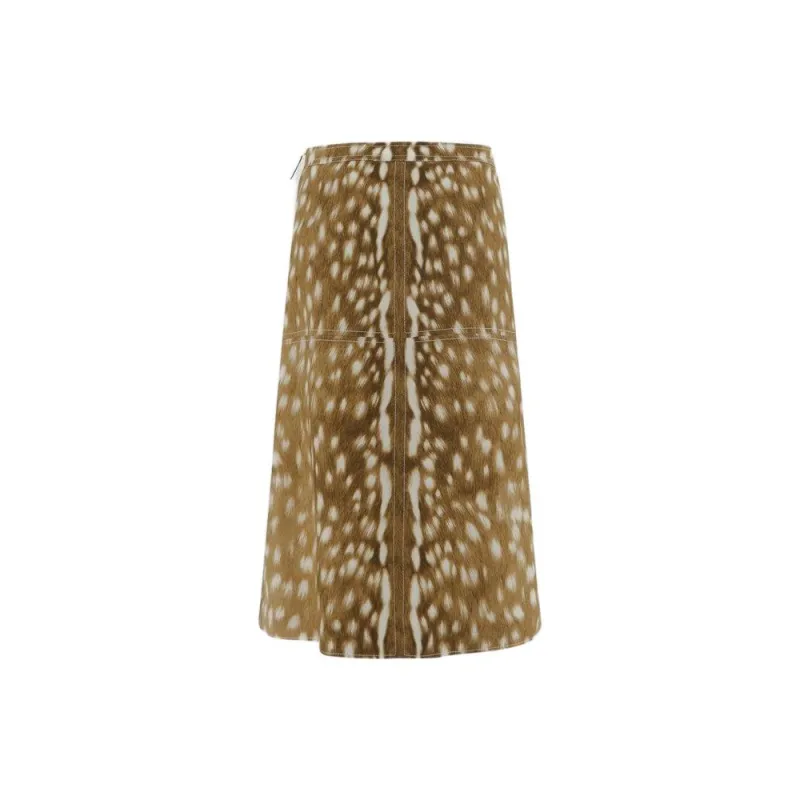 Burberry Deer Printed Stretch Skirt-1