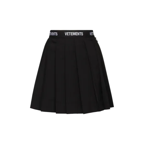 Vetements Casual Short Skirts Women's Black