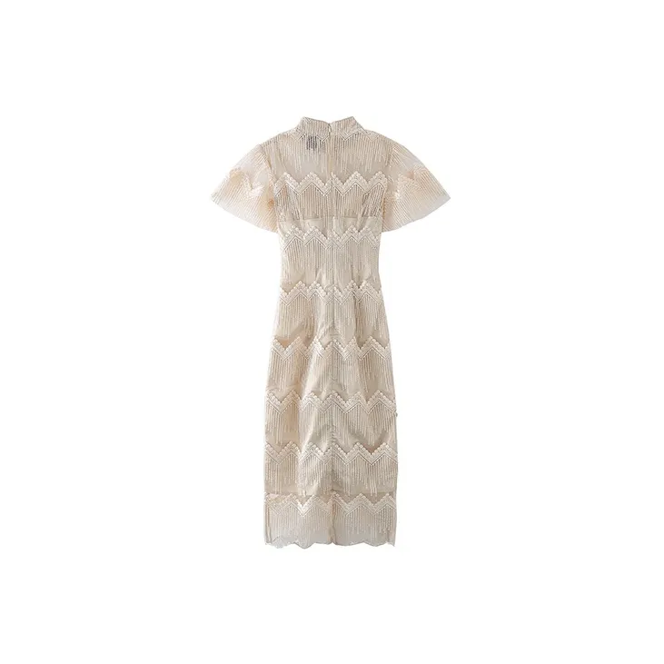 JINYE ORIENTAL Cheongsam Women's Apricot-1