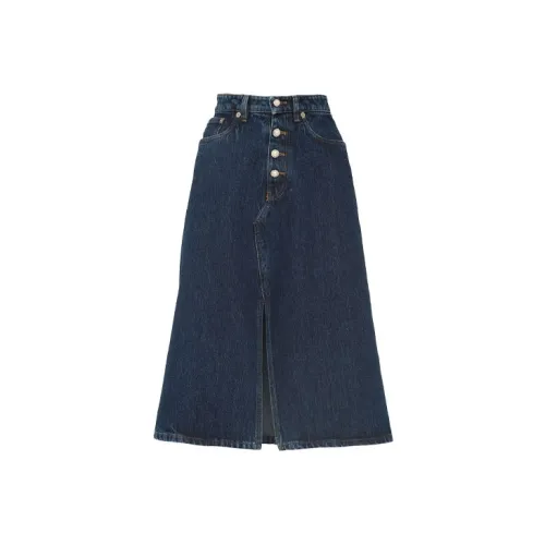 MIU MIU Denim Short Skirts Women's Blue