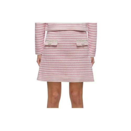 Self-portrait Casual Short Skirts Women's Pink