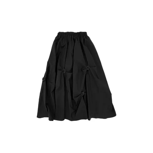 LUYUSHANYU Casual Long Skirts Women's Black