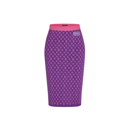 LOUIS VUITTON Casual Long Skirts Women's Purple