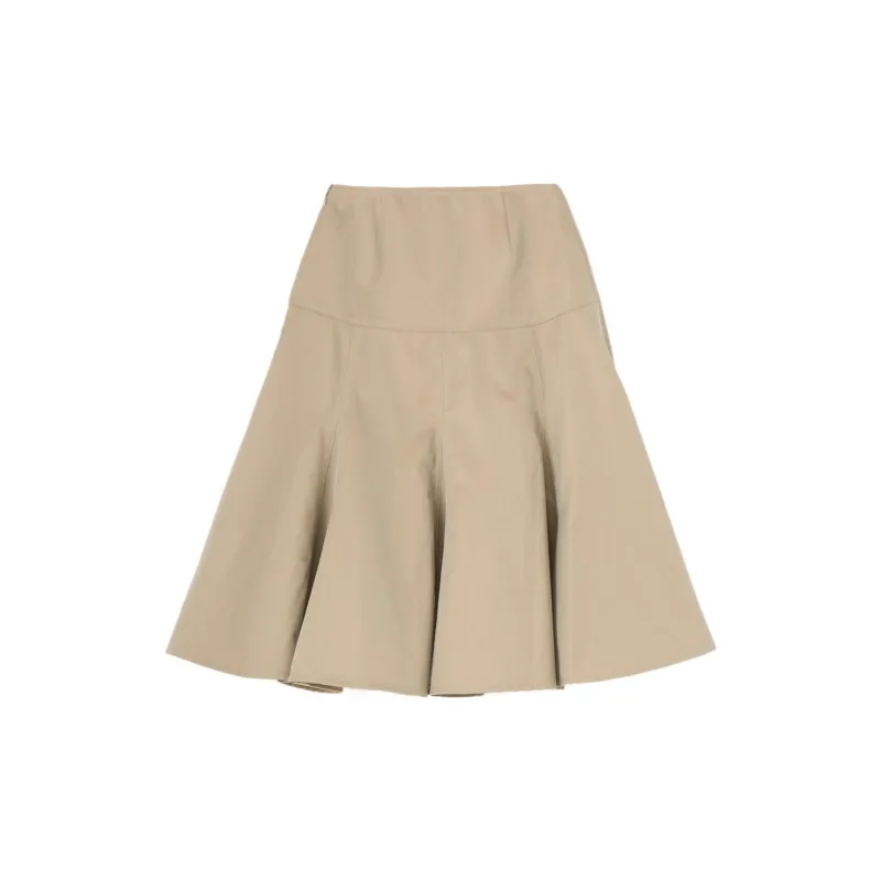 Yohji Yamamoto Casual Short Skirts Women's Khaki-1