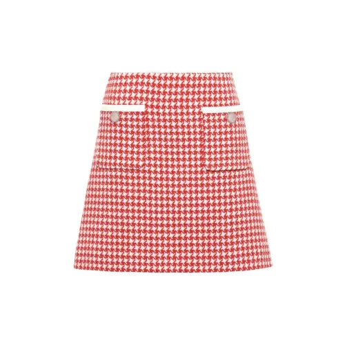 MIU MIU Casual Short Skirts Women's Red