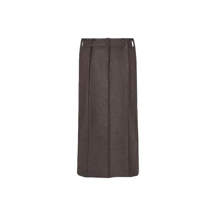 FENDI SS21 Casual Long Skirts Women's Brown-1