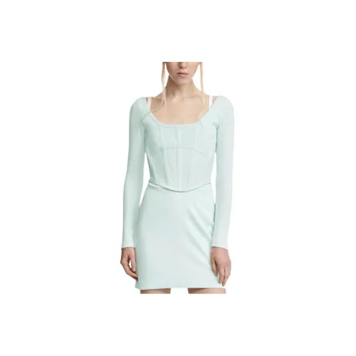 DION LEE Long-Sleeved Dresses Women's Light Blue