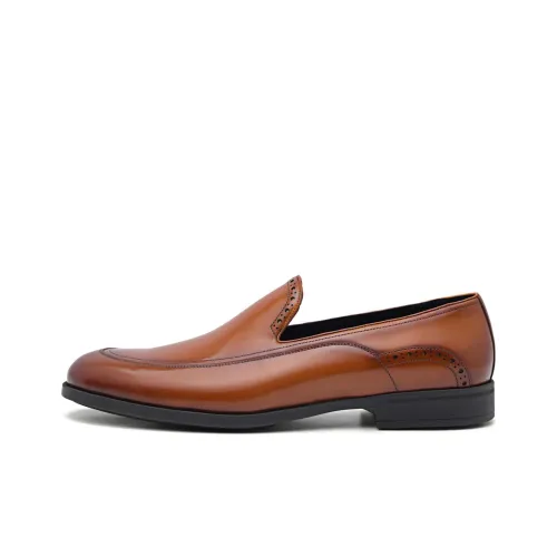 PEDRO Dress Shoes Men Low-Top Light Brown