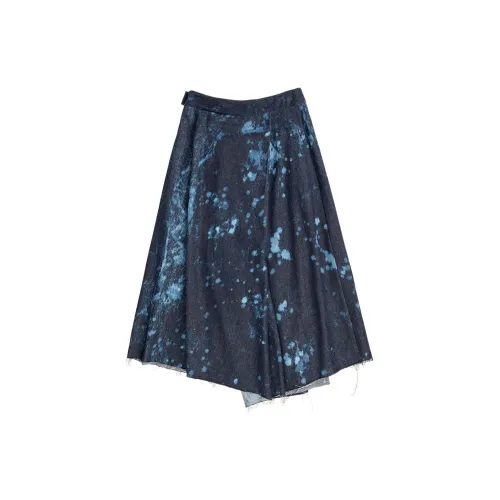 SONG FOR THE MUTE Casual Long Skirts Women's Blue