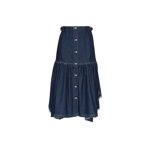 Chloé Denim Long Skirts Women's Blue