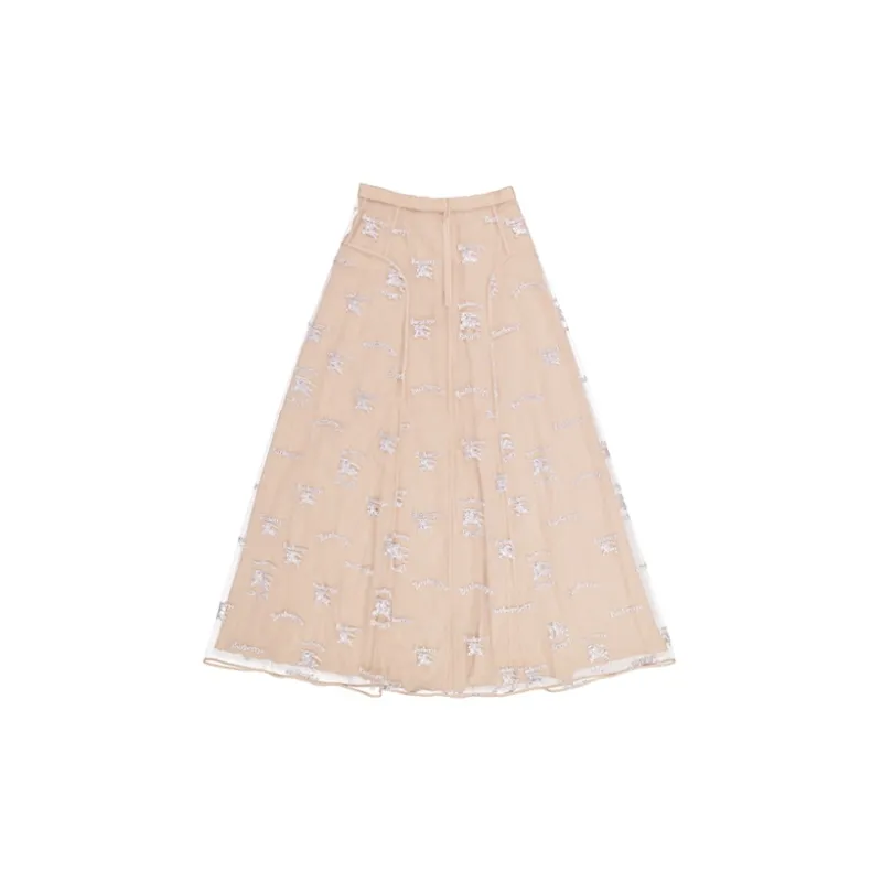 Burberry FW20 Casual Long Skirts Women's Pink-1