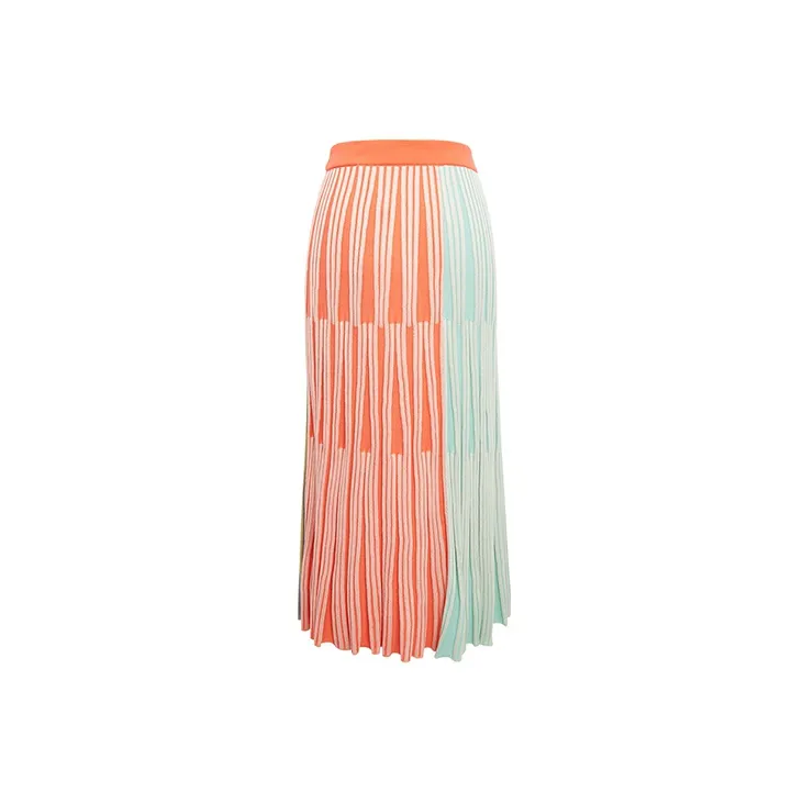 KENZO Knit Long Skirt Women's Orange-1
