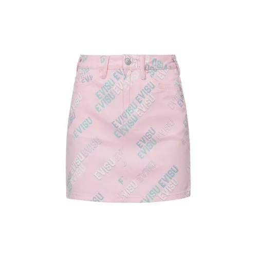 EVISU Casual Short Skirts Women's Light Pink