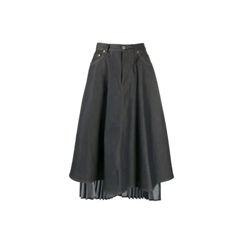 LOEWE Denim Short Skirts Women's Gray