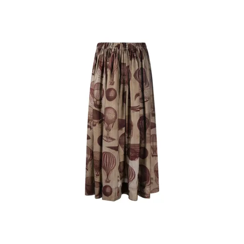 UMA WANG Casual Long Skirts Women's Brown