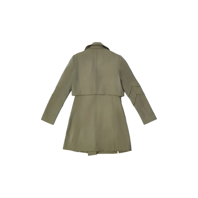 D. MARTINA QUEEN Trench Coats Women's Khaki-1