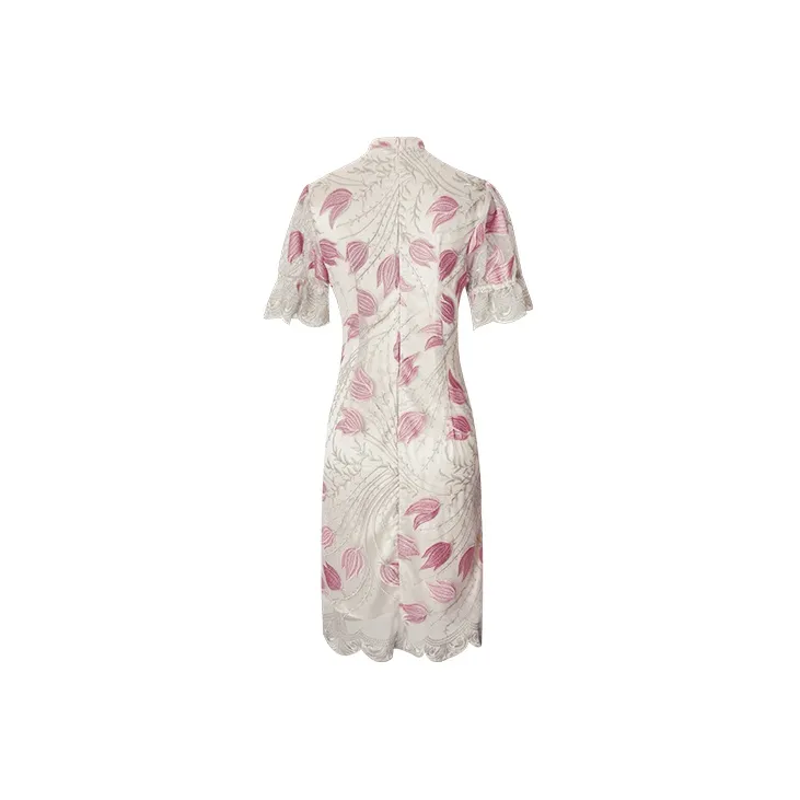 JINYE ORIENTAL Cheongsam Women's Gray Gold-1