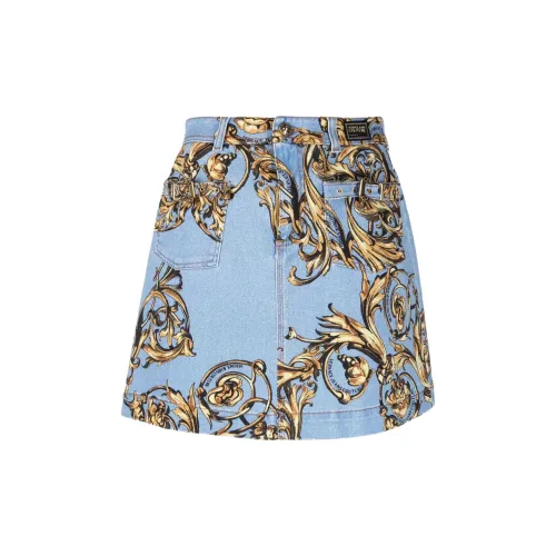 VERSACE JEANS COUTURE Denim Short Skirts Women's Blue