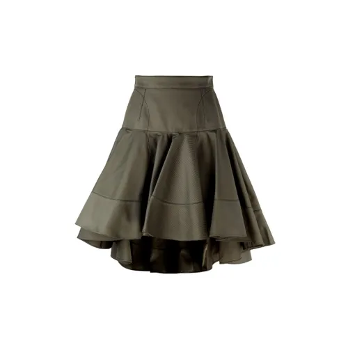 Alexander McQueen Casual Short Skirts Women's Army Green