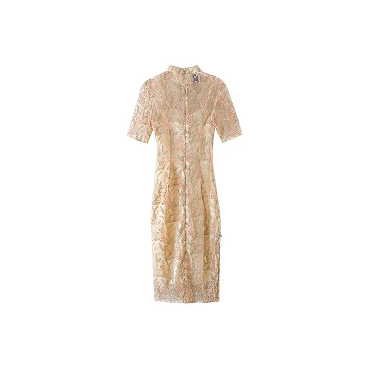 JINYE ORIENTAL Cheongsam Women's Apricot-1