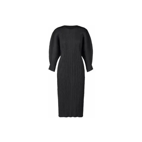 PLEATS PLEASE ISSEY MIYAKE Long-Sleeved Dresses Women's Black