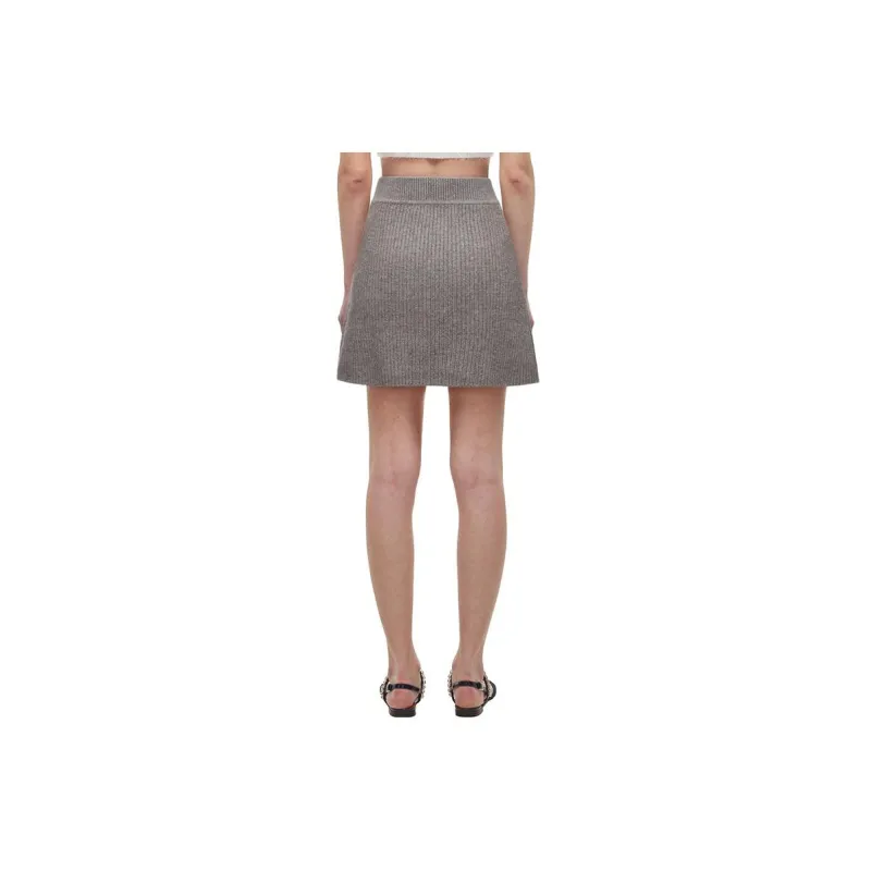 Self portrait Casual Short Skirts Women's Dark Gray Brown-1