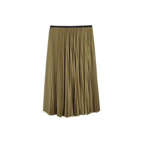 Paul Smith Casual Long Skirts Women's Olive Green