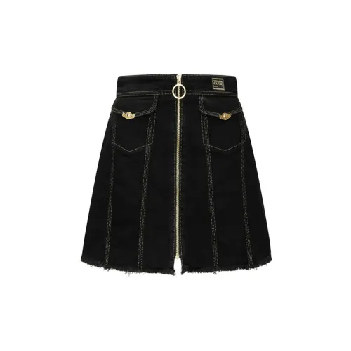 VERSACE JEANS COUTURE Denim Short Skirts Women's Black