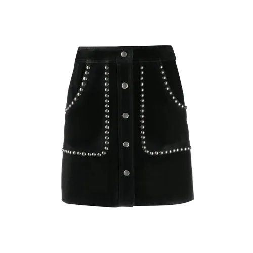 Golden Goose Denim Short Skirts Women's Black