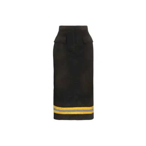 Calvin Klein High Waist Reflective Stripe Midi Skirt