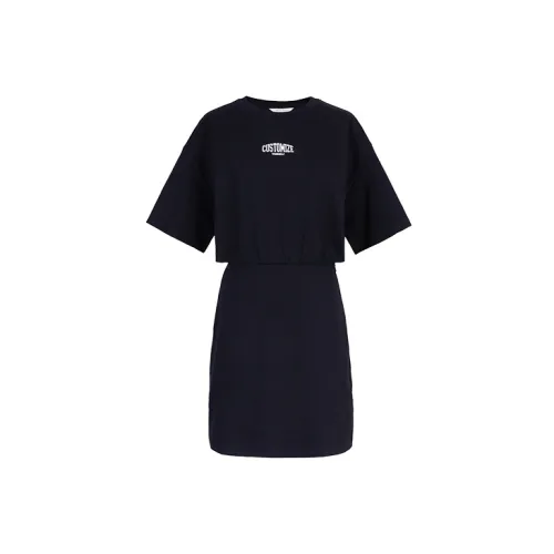 URBAN REVIVO Short-Sleeved Dresses Women's Jet Black