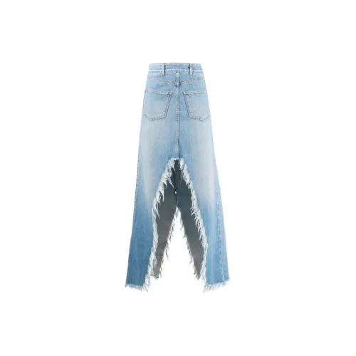 Givenchy Denim Long Skirts Women's Light Blue