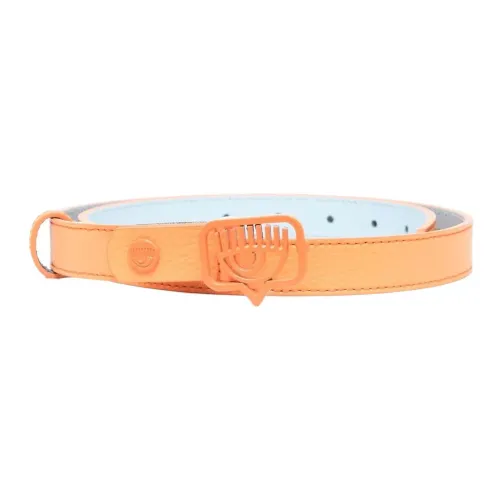 CHIARA FERRAGNI Leather Belts Unisex Orange