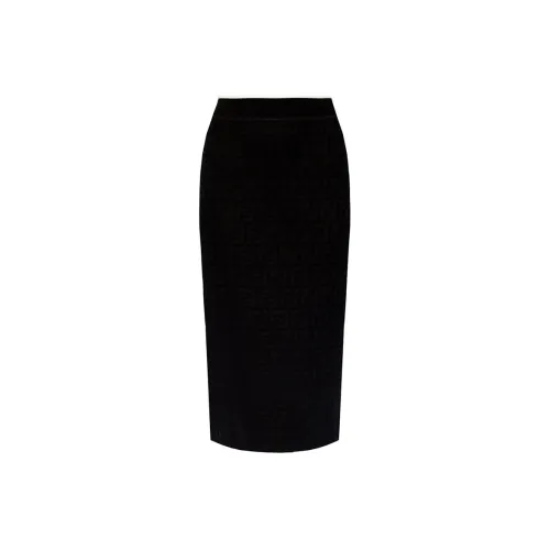 FENDI Casual Long Skirts Women's Black