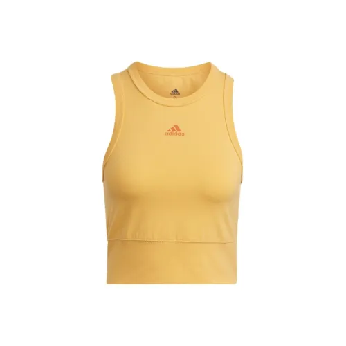 Adidas Tank Tops Women's Orange Yellow