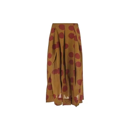 UMA WANG Casual Long Skirts Women's Earth Yellow