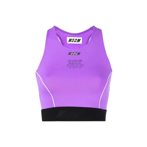 MSGM Tank Tops Women's Purple