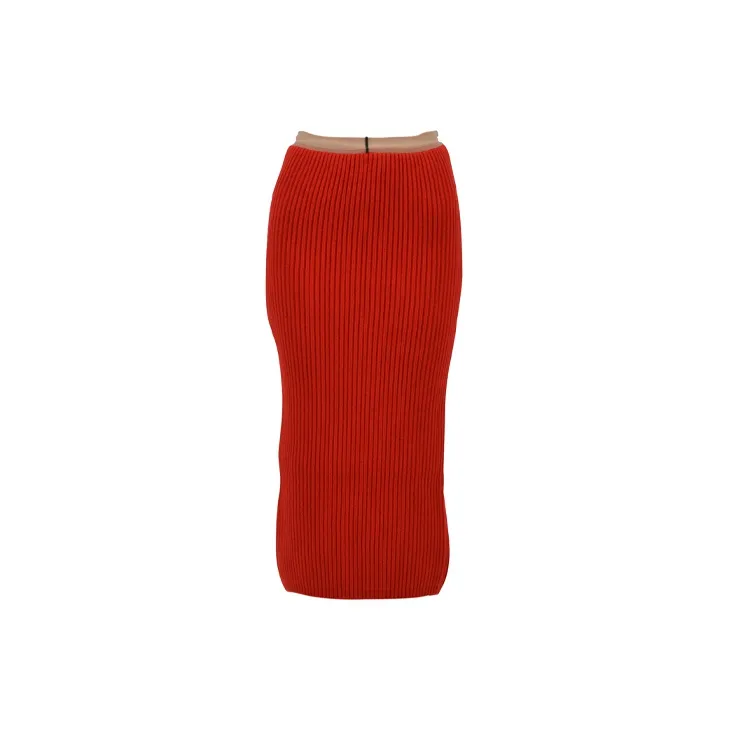 Calvin Klein Casual Long Skirts Women's Red-1