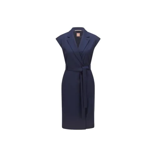 HUGO BOSS Sleeveless Dresses Women's Blue