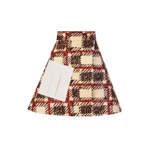 LOUIS VUITTON New Quarterly Products Of LV Casual Long Skirts Women's Apricot Cream