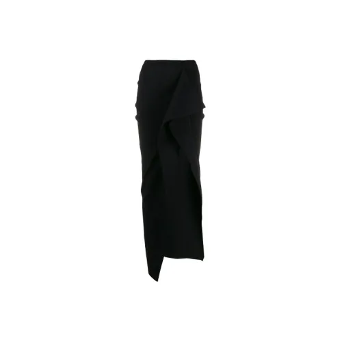 RICK OWENS Casual Long Skirts Women's Black