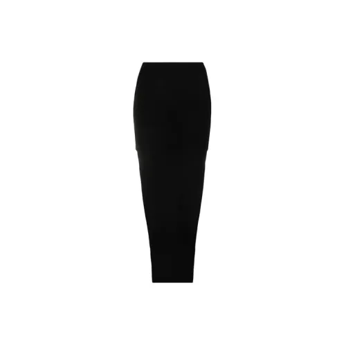 RICK OWENS Casual Long Skirts Women's Black