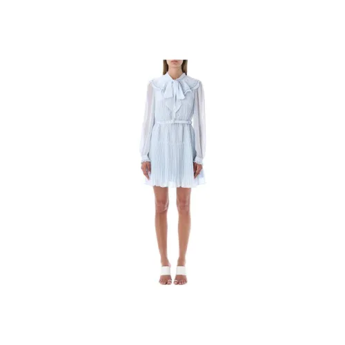 Self-portrait Long-Sleeved Dresses Women's Light Blue