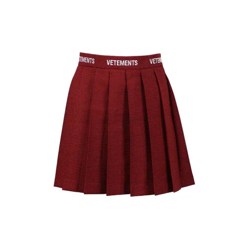 Vetements Casual Short Skirts Women's Red