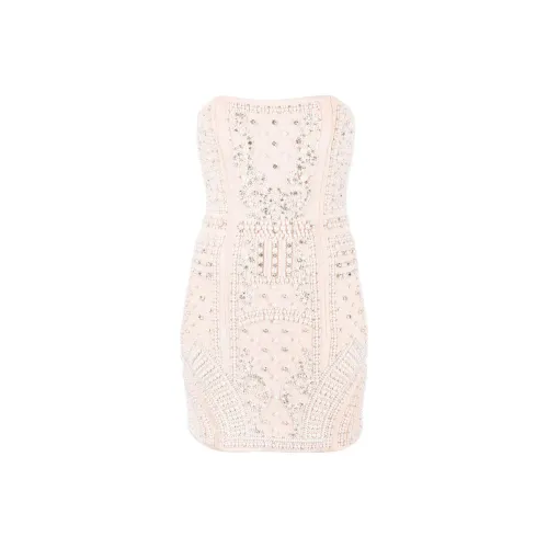 BALMAIN Sleeveless Dresses Women's Pink